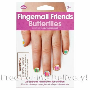 FINGERNAIL FRIENDS - 25 Butterfly Style Kids Nail Stickers **FREE DELIVERY** - Bild 1 von 3