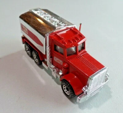 Vintage Matchbox Peterbilt Tanker Truck Red Getty Macau Diecast 1984 A119 - Image 1 of 4