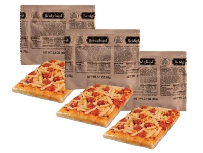 Pepperoni Pizza MRE Survival Food Bridgford Ready to Eat meals - 3 pack - Fresh