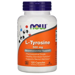 NOW Foods, L-Tyrosine, 500 mg, 120 Capsules - Picture 1 of 2