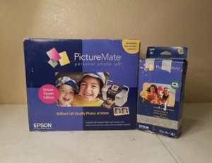 New Box Epson PictureMate Photo Lab Deluxe Viewer Edition w/ PictureMate Paper - Picture 1 of 7