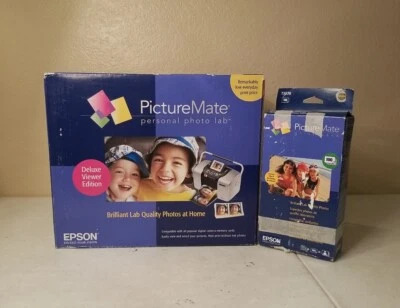 New Box Epson PictureMate Photo Lab Deluxe Viewer Edition w/ PictureMate Paper - Image 1 of 4