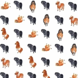 SHETLAND PONY GESCHENKPAPIER GESCHENKPAPIER REITSPORT 2 BLATT & ETIKETTEN *PORTOFREI* - Bild 1 von 4