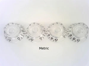 Paquete de 4 perillas transparentes True Custom Shop® de 6 mm para Epiphone Les Paul Metric LP - Imagen 1 de 3