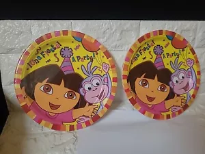 2 Packs Of Vintage Dora The Explorer 2006 Party Paper Plates. Rare - Picture 1 of 6