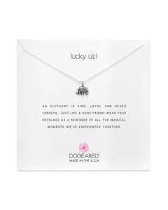 New Dogeared Lucky Us! Sterling Silver Pendant Necklace MS1482 $48 - Picture 1 of 3
