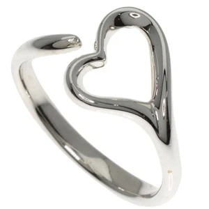 TIFFANY&Co.  Open heart Ring Silver  Ladies [Used] - Picture 1 of 8