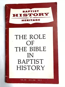 Baptist History and Heritage Southern Baptist Journal Role of the Bible - Imagen 1 de 4