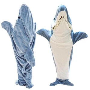 Cartoon Shark Schlafsack Schlafanzug Office Nickerchen Shark Decke - Bild 1 von 25