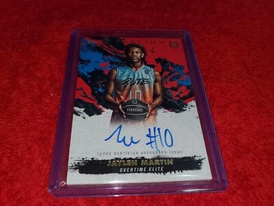 2021-22 TOPPS INCEPTION OVERTIME JAYLEN MARTIN RC RED AUTO CARD 43/75 - Image 1 of 2