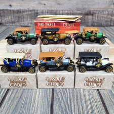 1989 Collector's Set of 6 Classic Car Miniatures w Box & Pamphlet Readers Digest