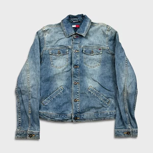 Giacca denim Tommy Hilfiger vintage donna XS blu jeans sbiadito anni 90 western camionista - Foto 1 di 8