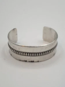 Ron Y. Signed Sterling Silver Heavy Cuff Bracelet 58 Grams - Picture 1 of 6