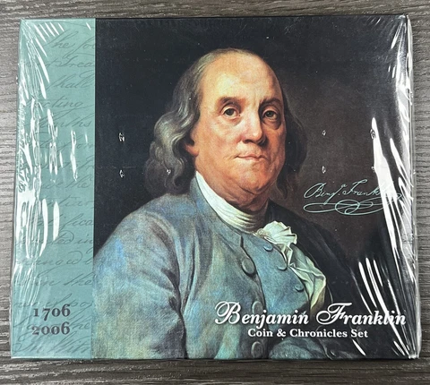 2006 Ben Franklin Silver Dollar Coin & Chronicles Set BU Scientist Dollar Sealed Cover