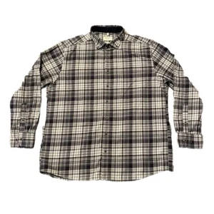 Haupt Camicia di Flanella Ecologica Uomo Tg XL 17 1/2 Nero Grigio Bianco Plaid Cotone - Foto 1 di 13