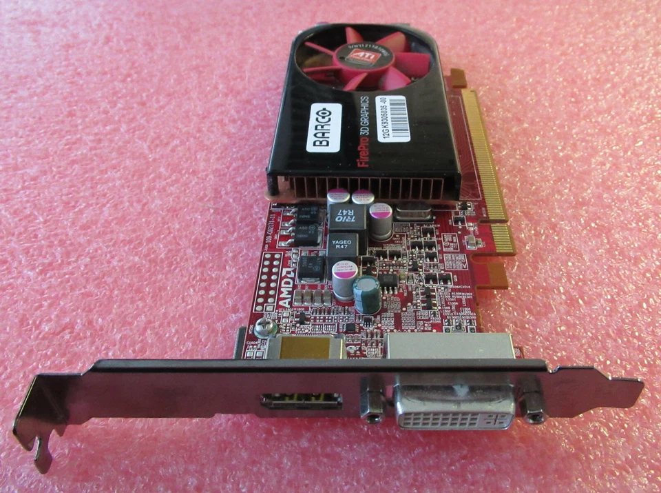 Barco Firepro 3D Graphics Card MXRT-2400 512MB DDR3 PCI-e 2.0X16 71213830W0G  - Image 1 of 4