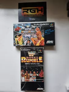 WWF SUPER WRESTLEMANIA + ROYAL RUMBLE SUPER FAMICOM JAP SNES GAMES COMPLETE - Picture 1 of 20
