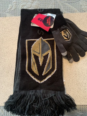 Las Vegas Golden Knights Scarf & Glove Set official NHL Merchandise With Tags Cover