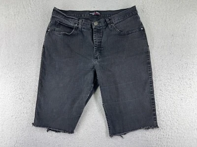 Pantalones Cortos Lee Para Mujer 16 Negros Denim Jean Corte Jinetes Calce Clásico Algodón 32x13 Foto 1 de 4