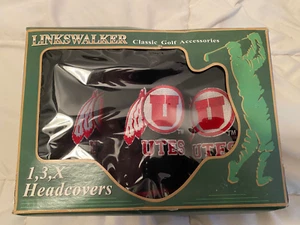 Utah University Utes Logo Golf Club Headcover Set For Woods "1, 3, X" - Picture 1 of 4