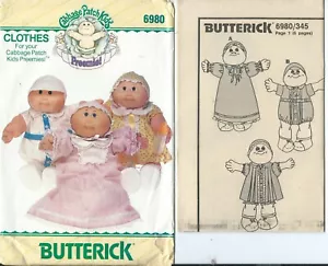 B 6980 patrón de costura parche de col ROPA MUÑECA PREMATURA sombrero vestido vestido pantalones SIN CORTAR - Imagen 1 de 1