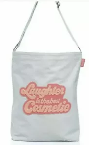 Benefit~Denim Laughter Tote Bag~Laughter is the Best Cosmetic~Brand New & Sealed - Picture 1 of 9