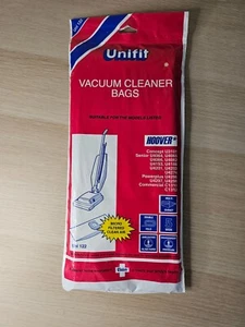 Unifit Uni 122 Vacuum Cleaner Bags x5 Hoover Concept Senior Powerplus Commercial - Picture 1 of 3