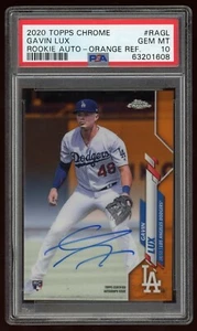2020 Topps Chrome Gavin Lux RC Rookie Orange Refractor Auto /25 PSA 10 - Picture 1 of 2