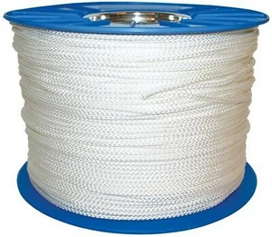 5mm x 250M Marine Boat Rope 8 plait White dinghy line braided sheen finish - Picture 1 of 1