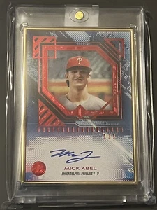 2021 Bowman Transcendent Encased Framed MICK ABEL AUTO Phillies Red  TRUE 1/1 - Picture 1 of 1