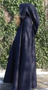 19 XXL MITTELALTERUMHANG EXTRALANG WOLLE Spitzkapuze Drachenschließe Mittelalter - Bild 1 von 7