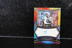 2024 Panini Select Ja'TAVION SANDERS Tie Dye Prizm Rookie Autograph 9/25! - Picture 1 of 2