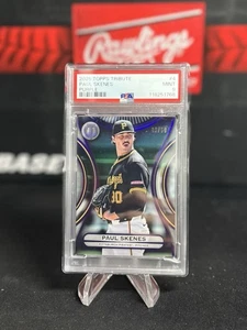 Topps Tribute Paul Skenes #4 2025 púrpura/50 PSA 9 Piratas - Imagen 1 de 2