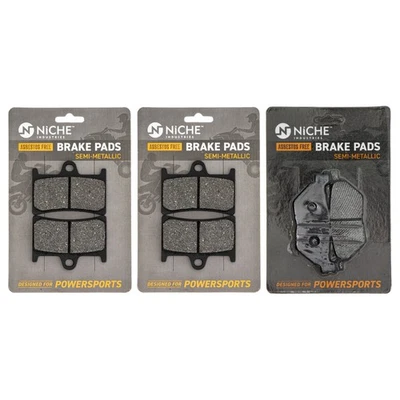 NICHE Brake Pad Set for Yamaha Raider Road Star FJR1300 Front Rear Semi-Metallic - Image 1 of 4