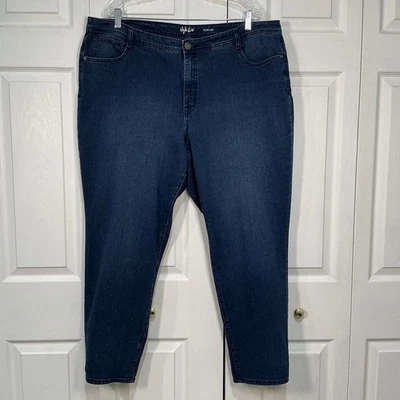 🍓 Style & Co Slim Leg Blue Denim Jeans - Size 22W - Image 1 of 4