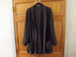 Eileen Fisher Long Stretch Crepe Soft Blazer in Brown---size PL - Picture 1 of 8