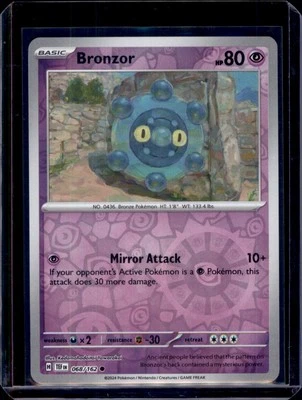 Bronzor SV05: Temporal Forces Pokémon 068/162 Reverse Holo NM+ - Image 1 of 2