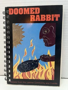 💥ULTRA RARE VTG LGBTQ 1994 Doomed Rabbit Cookbook Leather Friends 1 Day Ship!👍 - Bild 1 von 8