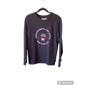 Abercrombie & Fitch Sweater Mens Size XS Casual Black Pullover Crewneck NYC - Picture 1 of 7