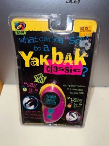 Grabadora de reproducción de voz Yak Bak Classic 1997 de colección NUEVA rosa azul YAKBAK - Imagen 1 de 2