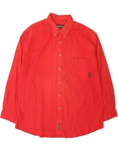 TIMBERLAND Mens Shirt XL Red Cotton DN48 - Picture 1 of 3