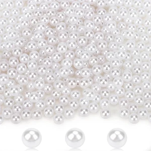 Perle Riempitive Vaso Bianco 1300Pcs, 8Mm/0.31In Perle Finte Plastica per Artigianato No  - Foto 1 di 7