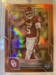 Isaiah Sategna 2025 Bowman Cromo U #48 Naranja/25 Oklahoma Sooners Hobby 1:804 - Imagen 1 de 2