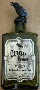 Halloween Krähe Gift Flasche grünes Glas zum Schwärzen Ihres Auges Requisite SCHNELLER VERSAND - Bild 1 von 6