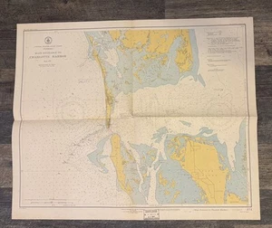 Vintage Florida Main Entrance Charlotte Harbor Map USC CG 474 Maritime Nautical - Picture 1 of 20