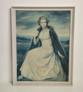 1972 LG PRINT Portrait of Queen Elizabeth II painted by Joseph Wallace King - Bild 1 von 8