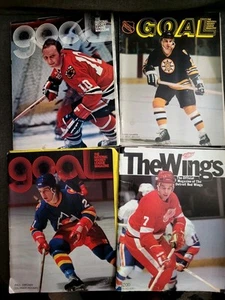 4 NHL GOAL PROGRAM MAGAZINE LOT- Paul Gardner Rockies, Steve Kasper, Dennis Hull - Picture 1 of 5