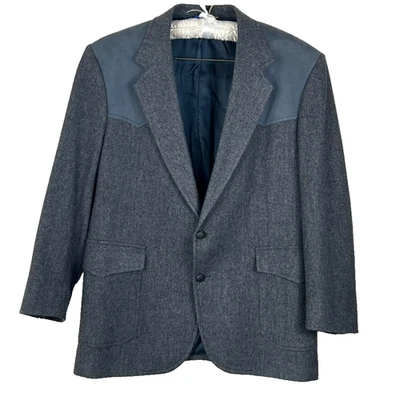 Pendleton Chaqueta Blazer Para Hombres 42 Traje Occidental Abrigo Deportivo Vaquero De Colección Lana Gamuza Foto 1 de 4
