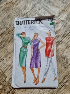 Butterick Sewing Pattern 3133 Dress Tunic Top Skirt Size 8 BEE Vintage - Picture 1 of 4