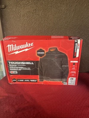 Milwaukee Men's 2X-M12 12Volt Lithium Ion Cordless Tough Shell Red Heated Jacket - Image 1 of 2